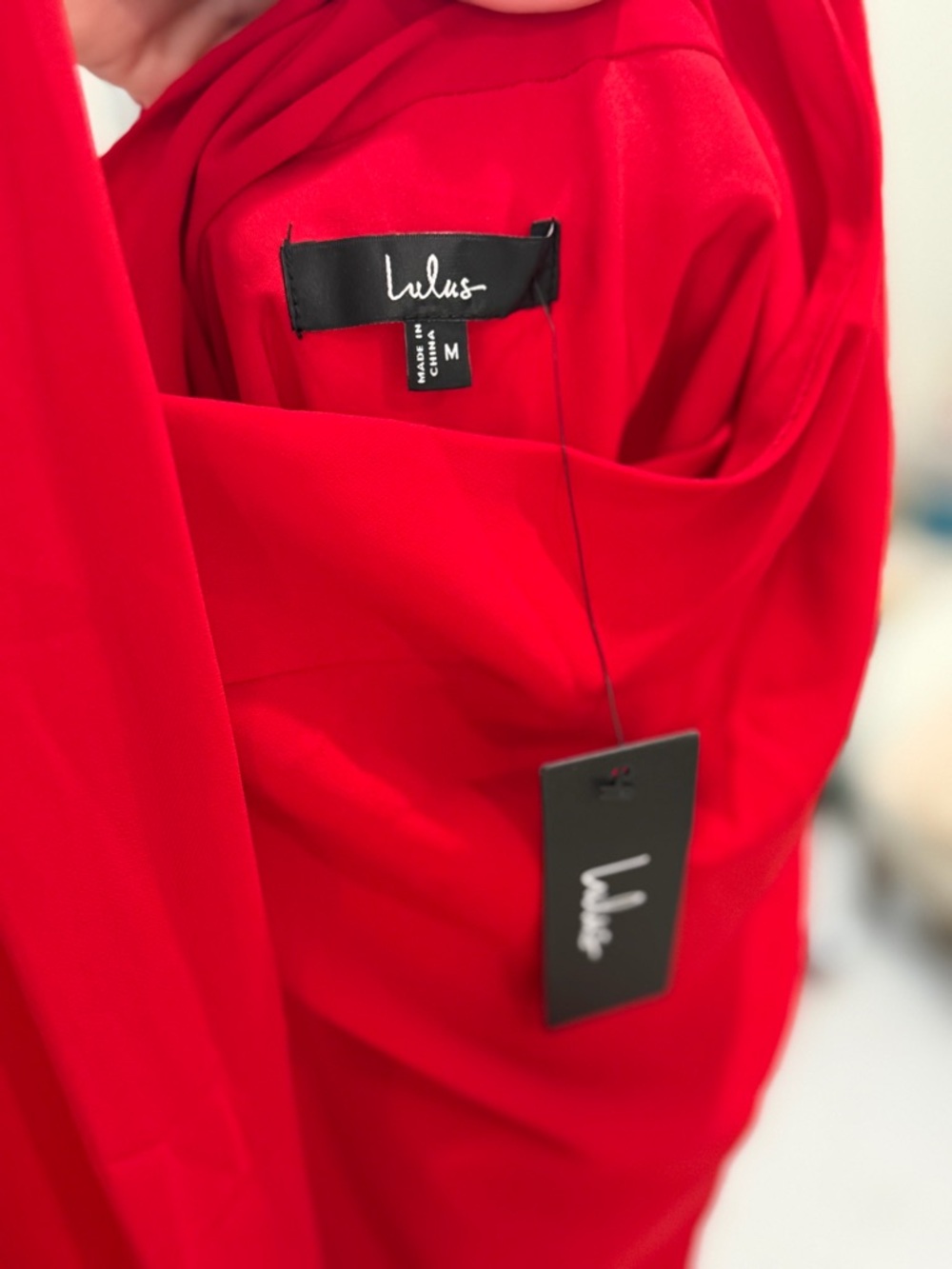 Lulu's Red One-Shoulder Mini Dress - Picture 3 of 5